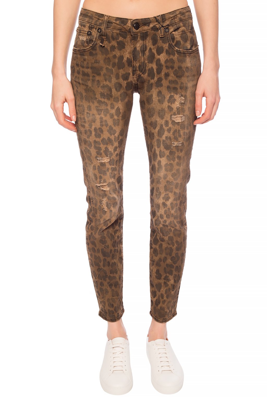 Brown Leopard print jeans R13 Vitkac Australia